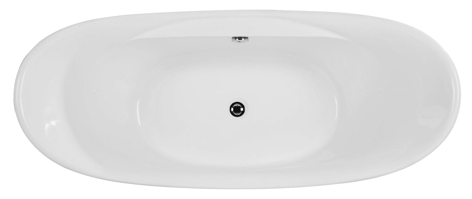 ALFI AB8803 | 68" White Oval Freestanding Soaking Bathtub