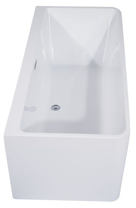 ALFI AB8859 | 67" White Rectangular Freestanding Soaking Bathtub