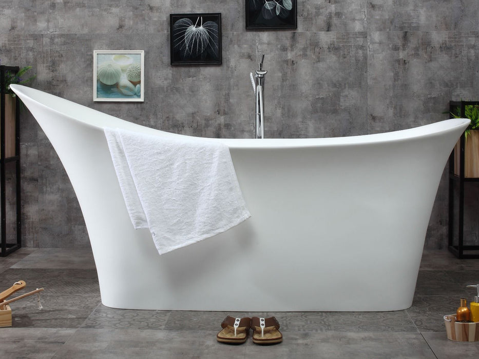 ALFI AB9915 | 74" White Solid Slipper Bathtub