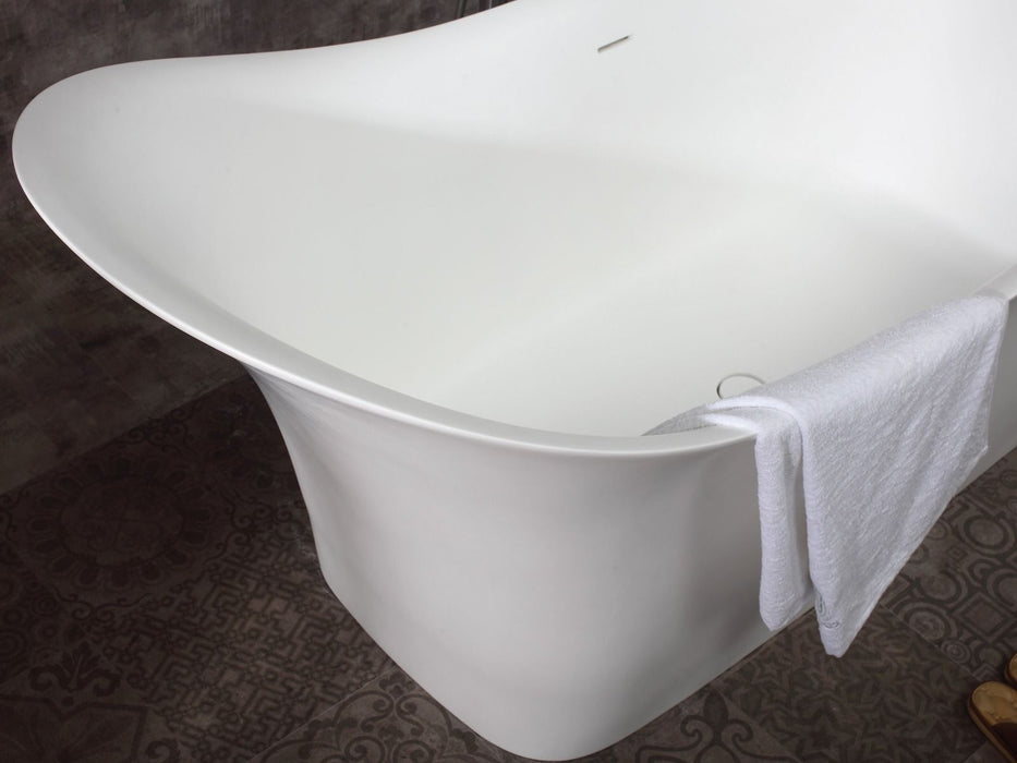 ALFI AB9915 | 74" White Solid Slipper Bathtub
