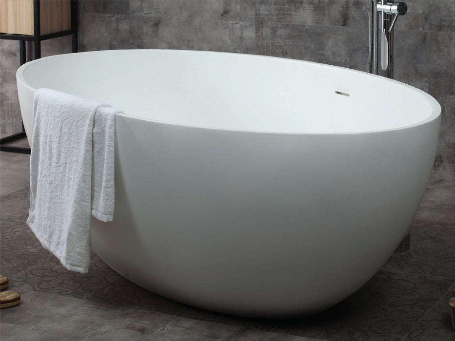 ALFI AB9941 | 67" White Oval Soaking Bathtub