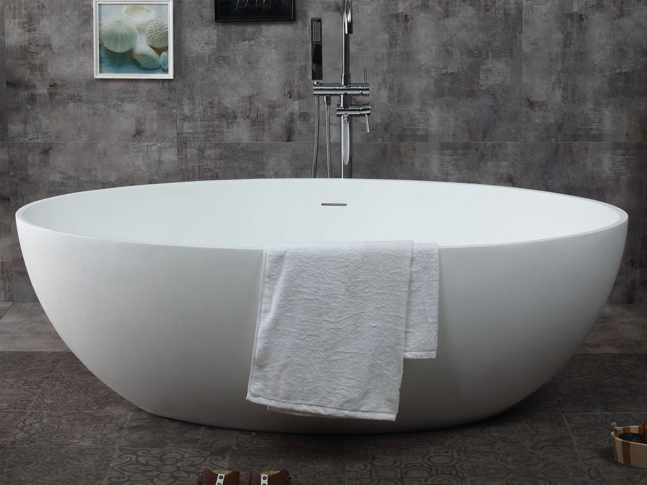 ALFI AB9941 | 67" White Oval Soaking Bathtub