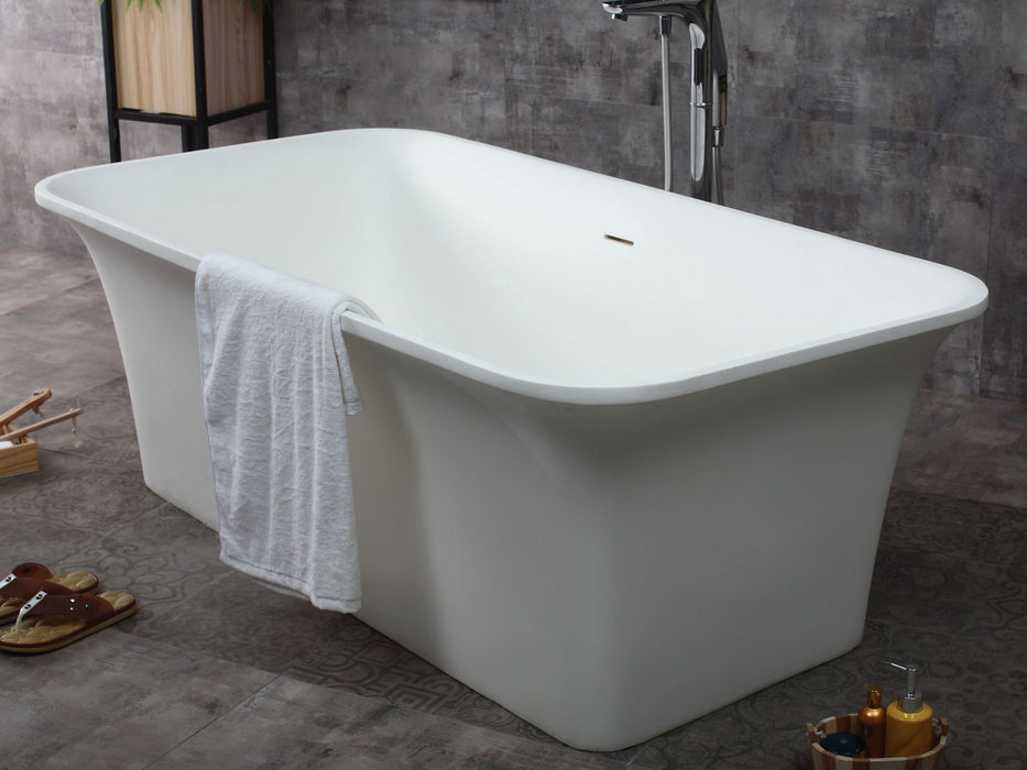ALFI AB9942 | 67" White Rectangular Soaking Bathtub