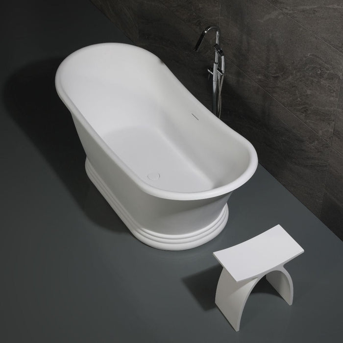 ALFI AB9950 | 67" White Matte Pedestal Bathtub