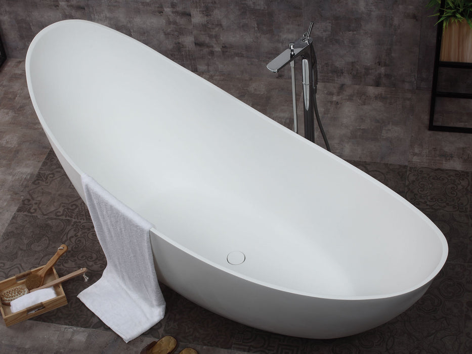 ALFI AB9951 | 73" White Soaking Slipper Bathtub