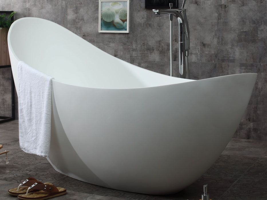 ALFI AB9951 | 73" White Soaking Slipper Bathtub
