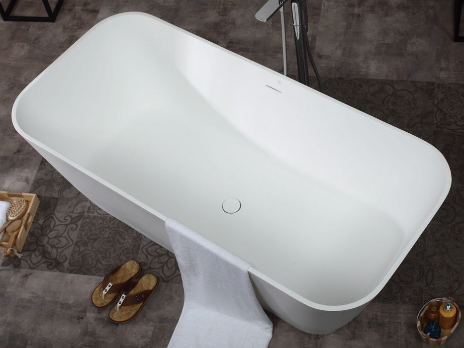 ALFI AB9952 | 67" White Rectangular Soaking Bathtub