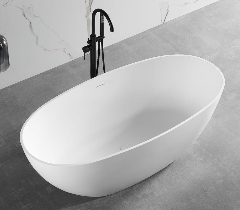 ALFI AB9975 | 59" White Oval Soaking Bathtub