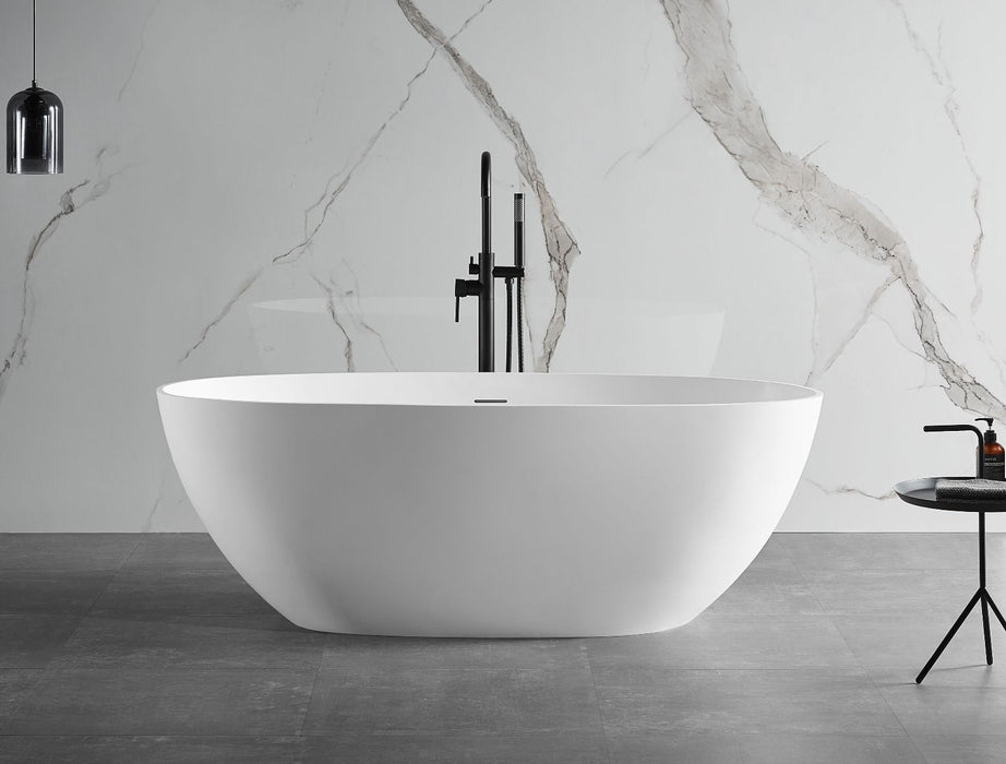 ALFI AB9975 | 59" White Oval Soaking Bathtub