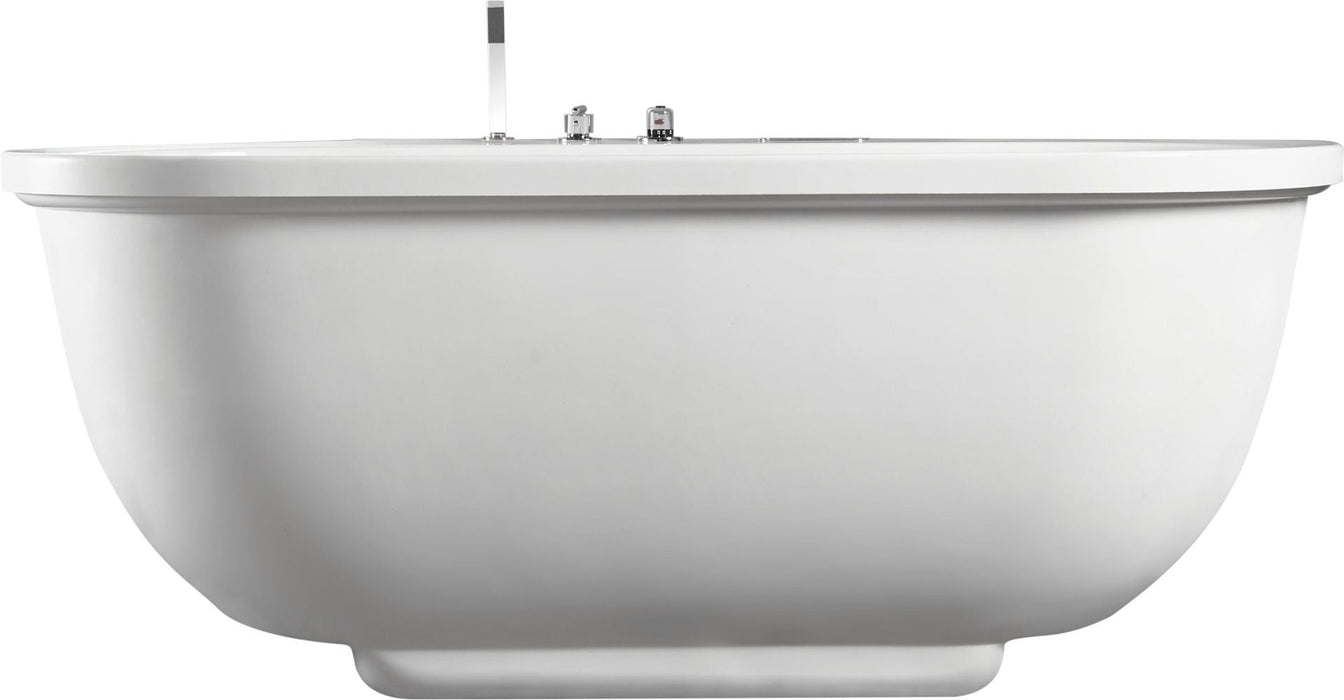 EAGO AM128ETL | 6 ft Acrylic White Whirlpool Bathtub with Fixtures