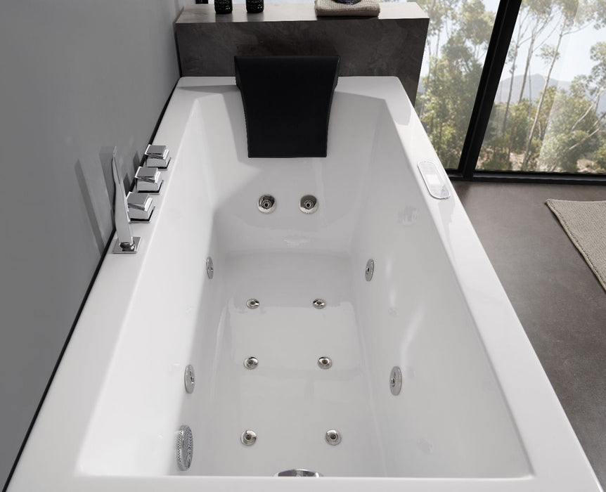 EAGO AM154ETL-L5 | 60" Rectangular Whirlpool Bathtub with Fixtures