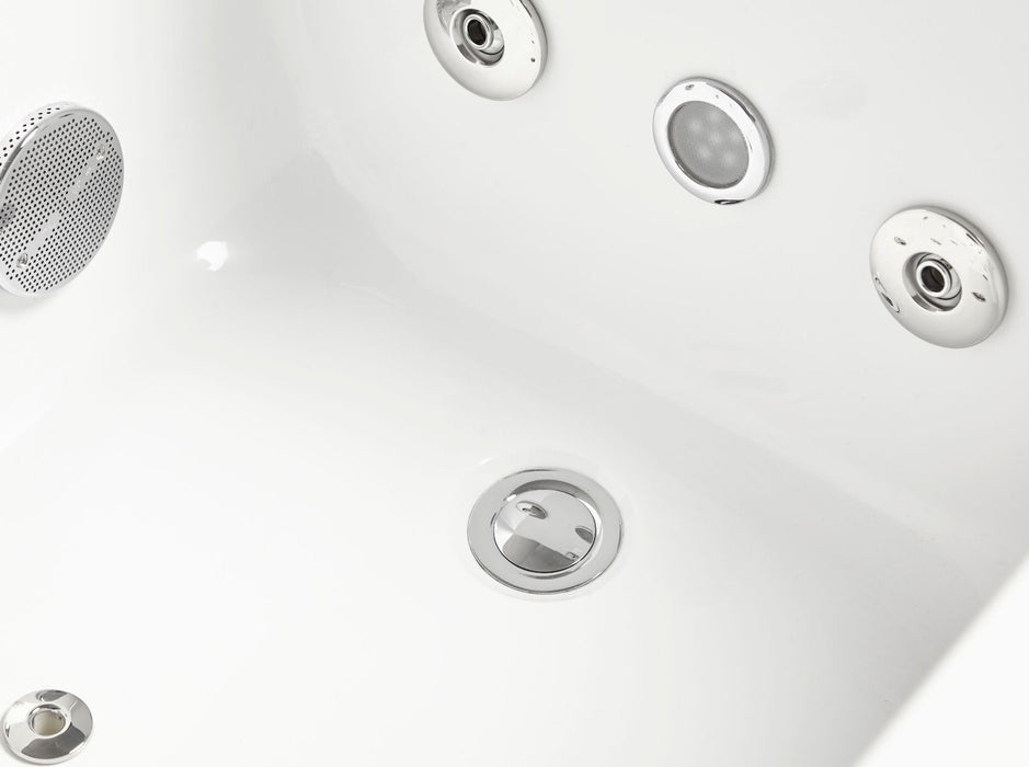 EAGO AM154ETL-L6 | 72" Rectangular Whirlpool Bathtub with Fixtures