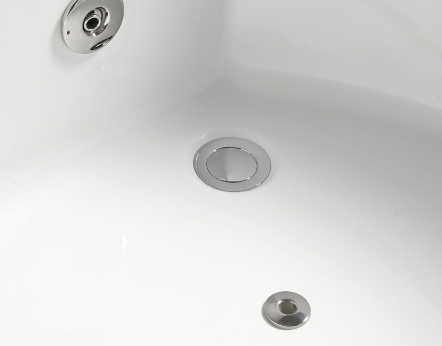 EAGO AM156ETL | 60" Clear Corner Whirlpool Bathtub for Two