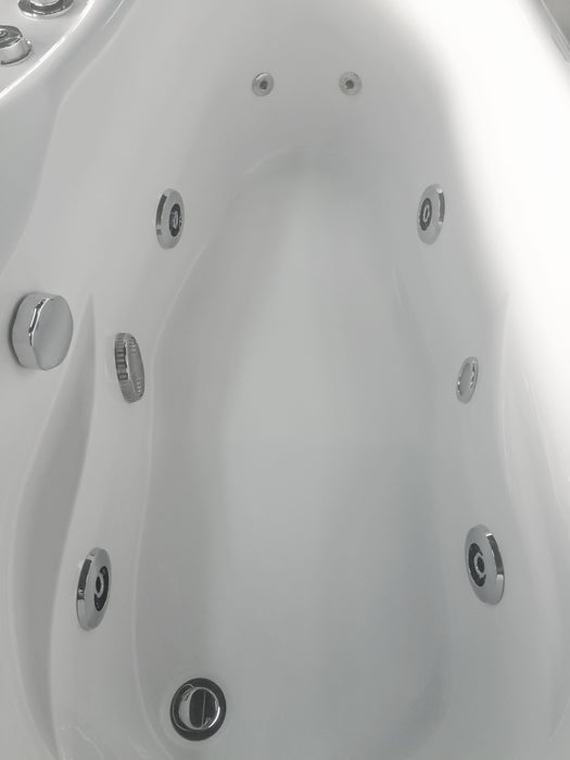 EAGO AM175-R | 5 ft White Acrylic Whirlpool Bathtub - Drain on Left