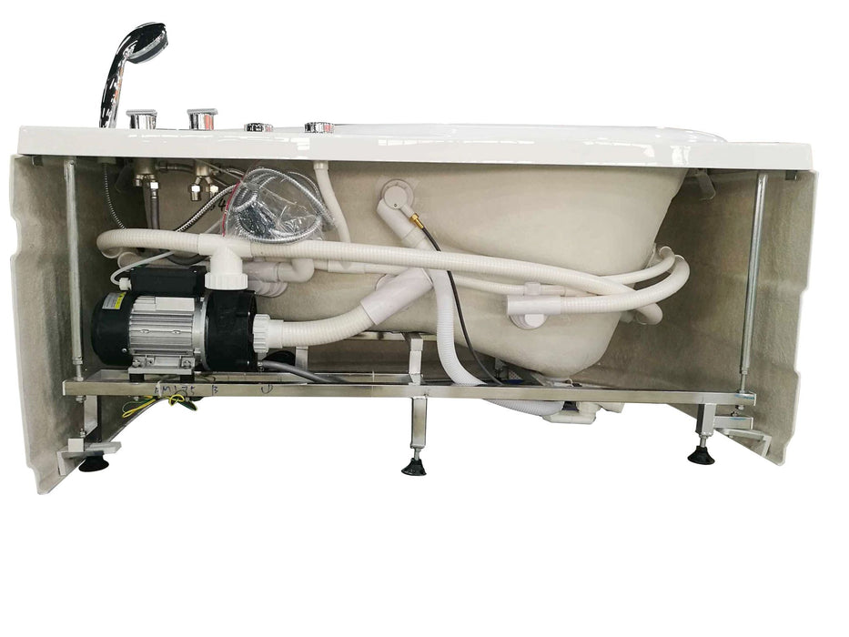 EAGO AM175-R | 5 ft White Acrylic Whirlpool Bathtub - Drain on Left