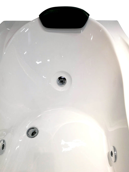 EAGO AM189ETL-L | 6 ft Right Drain Acrylic White Whirlpool Bathtub with Fixtures