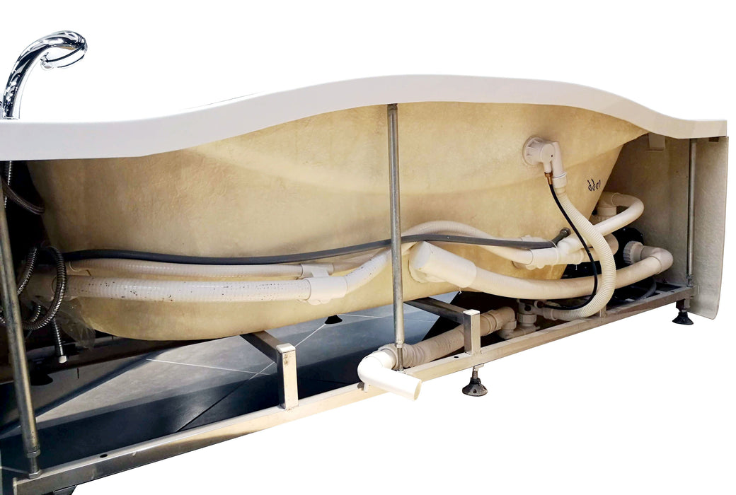 EAGO AM189ETL-R | 6 ft Left Drain Acrylic White Whirlpool Bathtub with Fixtures