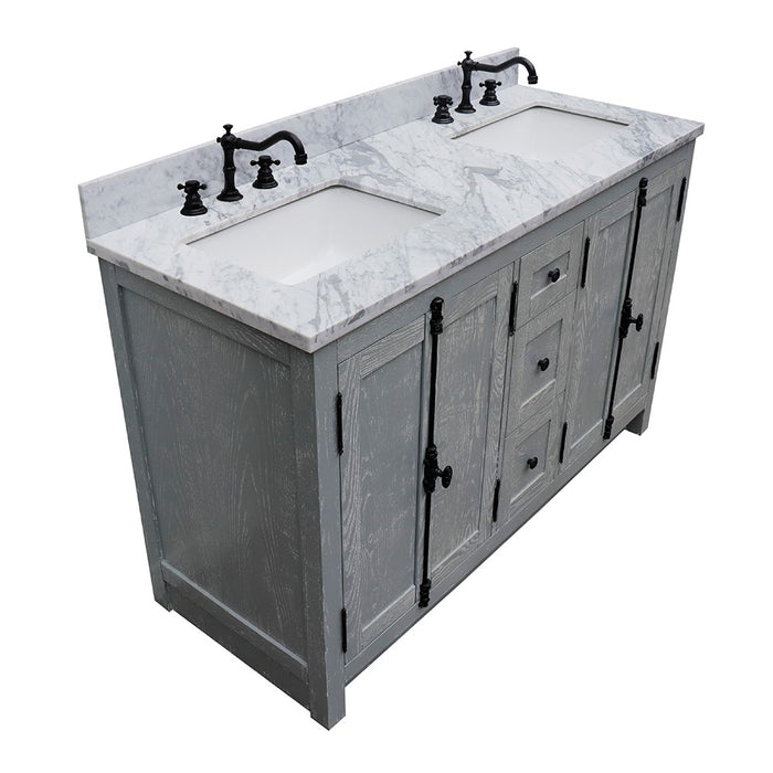 Plantation 55" Gray Ash Double Bathroom Vanity Set (400100-55-GYA)