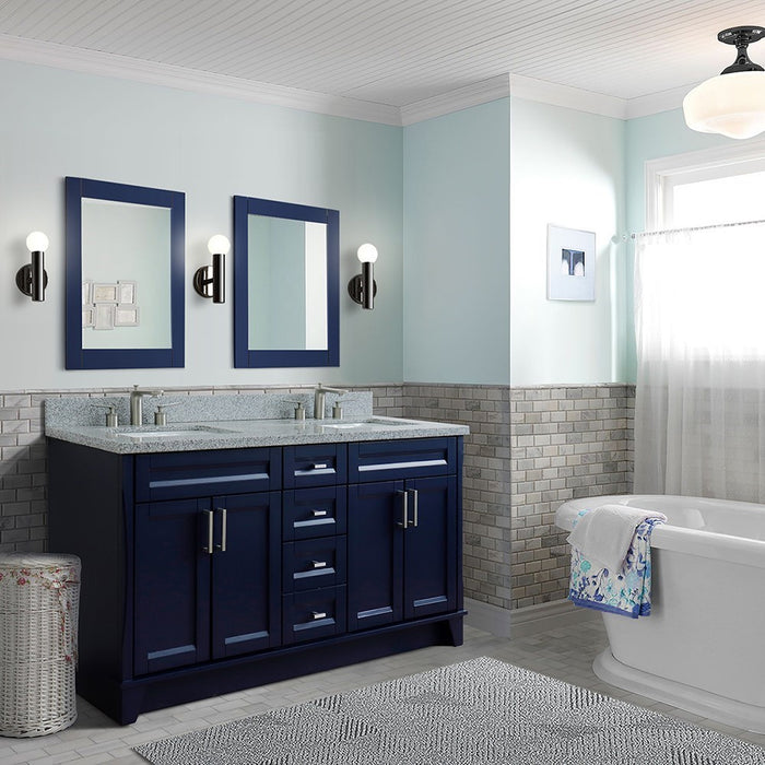 Terni 61" Blue Double Bathroom Vanity Set (400700-61D-BU)
