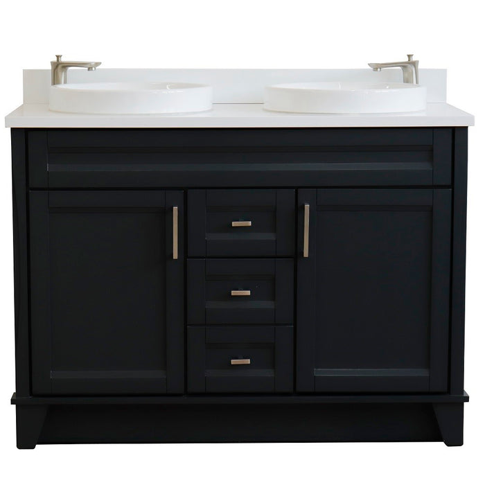 Terni 49" Dark Gray Double Bathroom Vanity Set (400700-49D-DG)