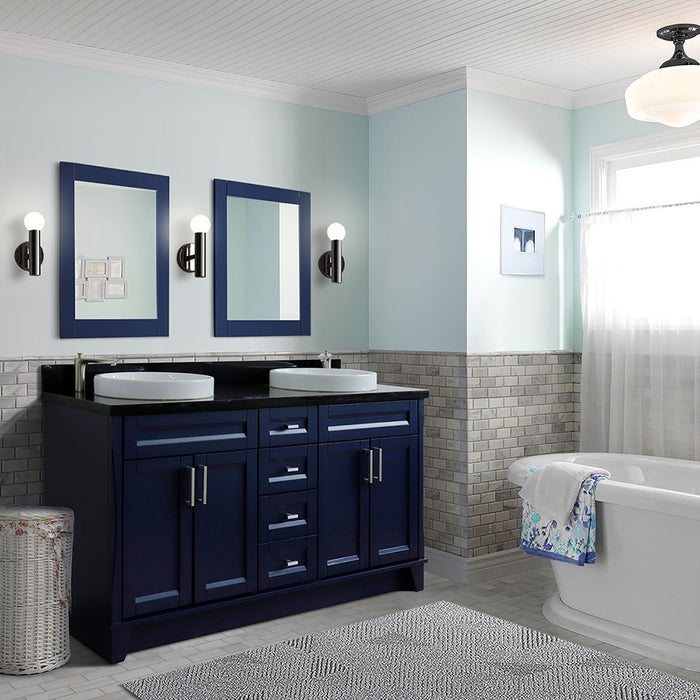 Terni 61" Blue Double Bathroom Vanity Set (400700-61D-BU)
