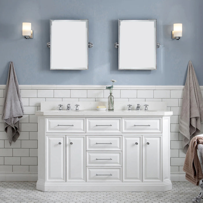PALACE 60" | Double Bathroom Vanity Set (Chrome)