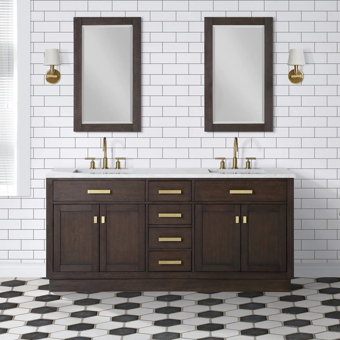 CHESTNUT 72" | Double Bathroom Vanity Set