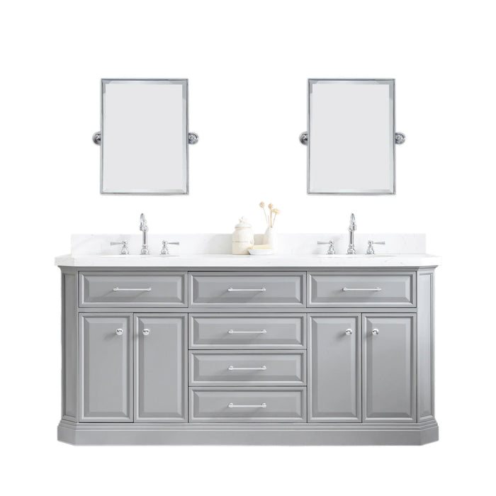PALACE 72" | Double Bathroom Vanity Set (Chrome)