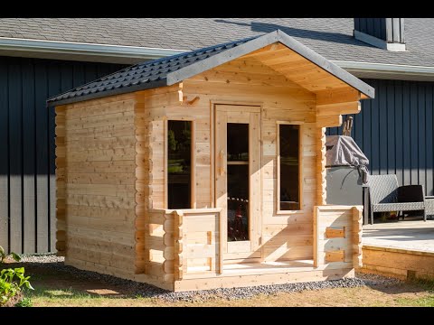 Dundalk CT Georgian Cabin Sauna with Porch | CTC88PE