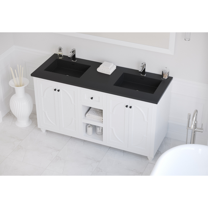 FOREVER 60" | VIVA Stone Solid Surface Countertop with Double Integrated Sinks