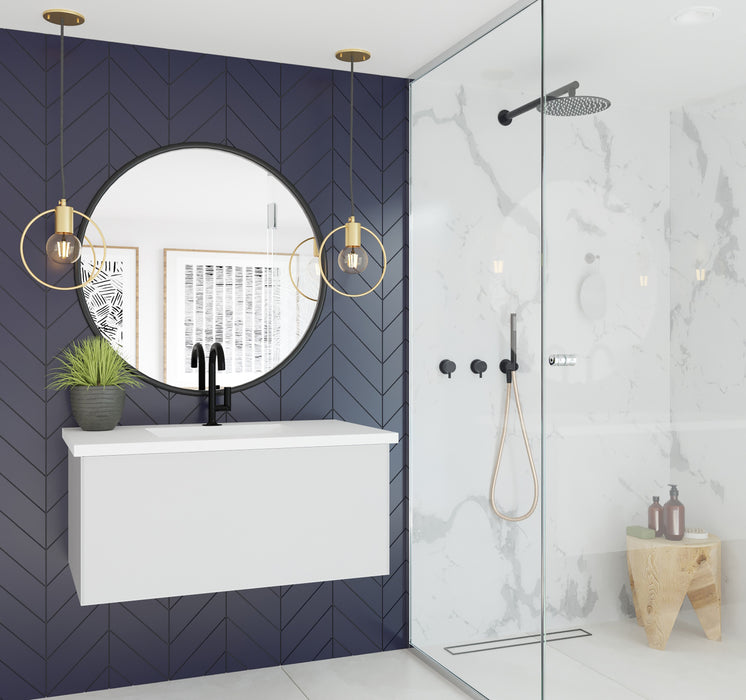 VITRI 36" | Wall Hung Single Bathroom Vanity Set