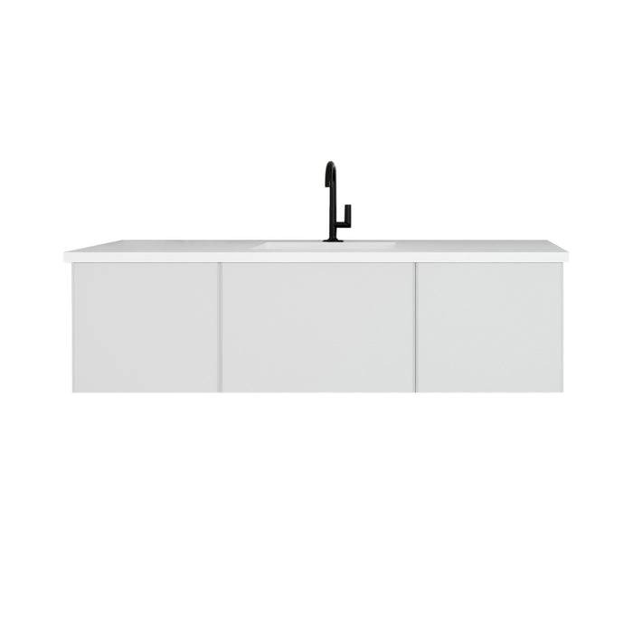 VITRI 60" | Wall Hung Single Bathroom Vanity Set