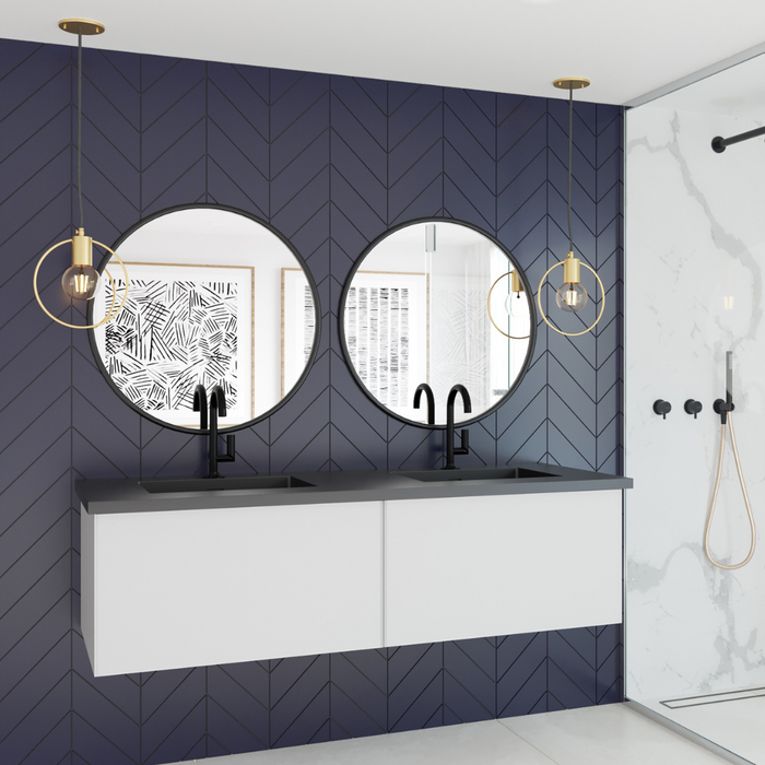 VITRI 60" | Wall Hung Double Bathroom Vanity Set
