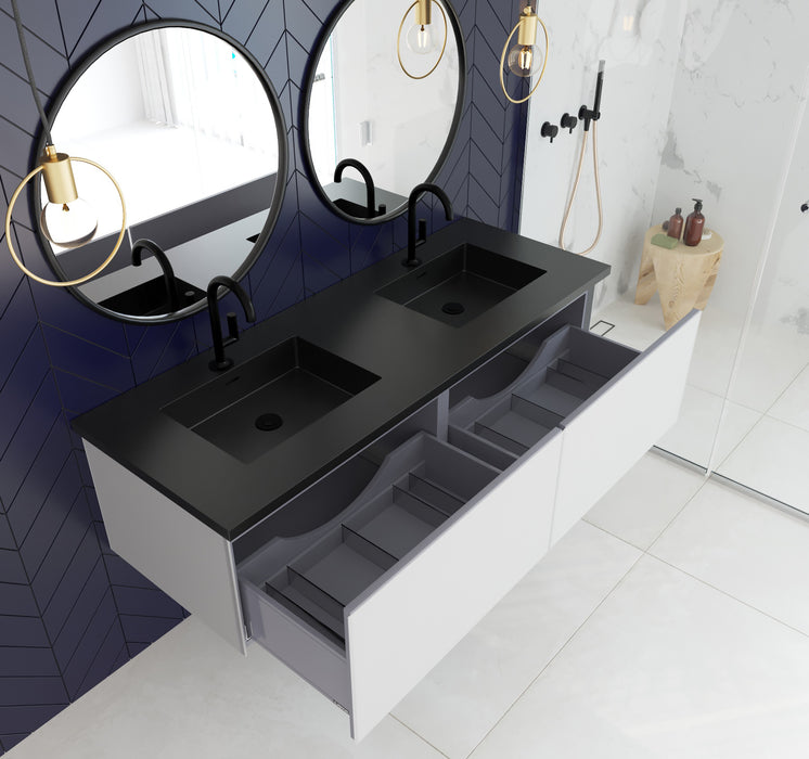 VITRI 60" | Wall Hung Double Bathroom Vanity Set
