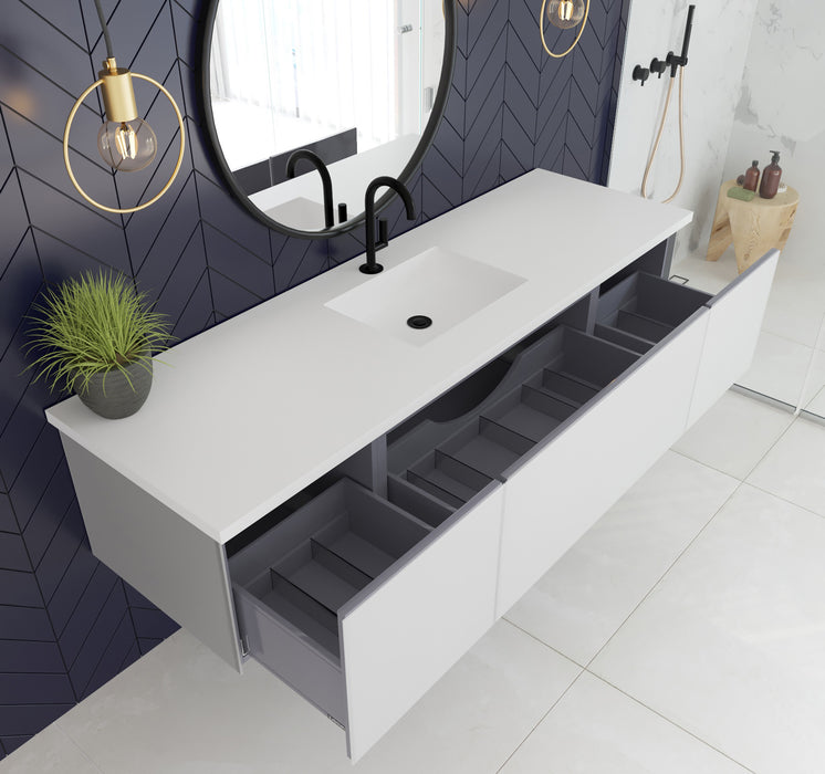 VITRI 72" | Wall Hung Single Bathroom Vanity Set