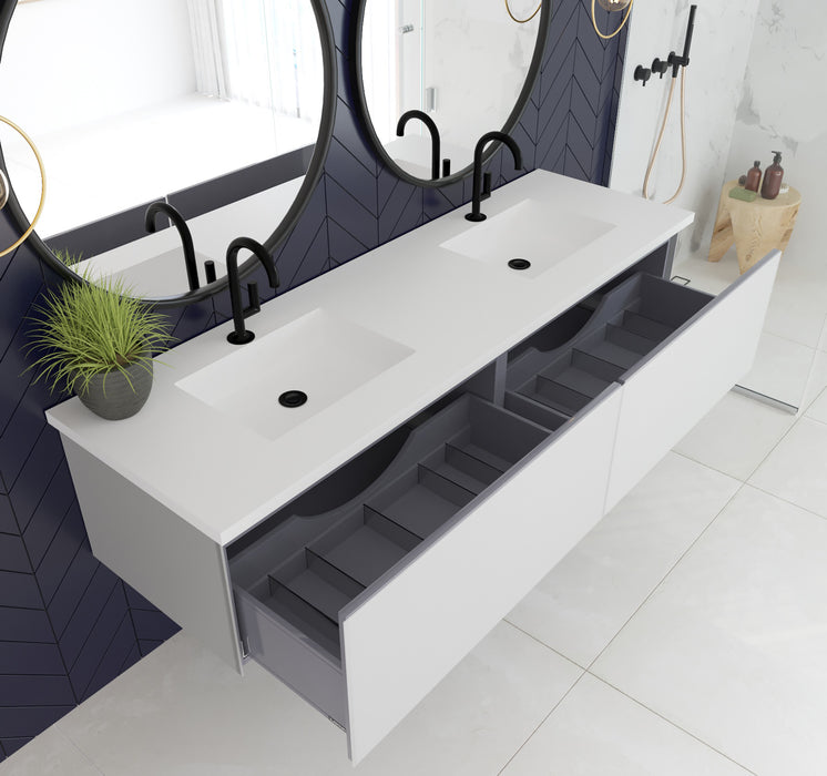 VITRI 72" | Wall Hung Double Bathroom Vanity Set